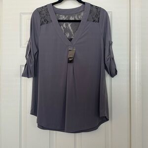 Torrid Grey Blouse with lace